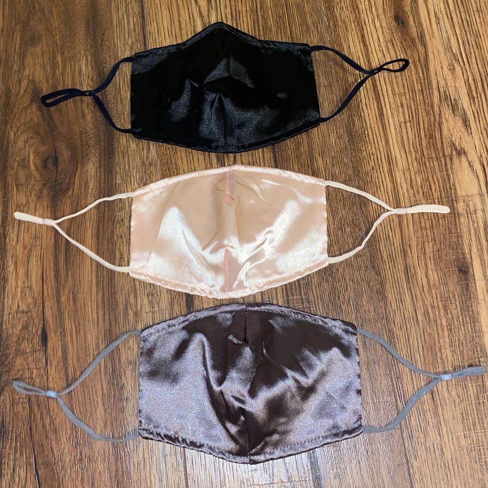 3 satin silk face masks